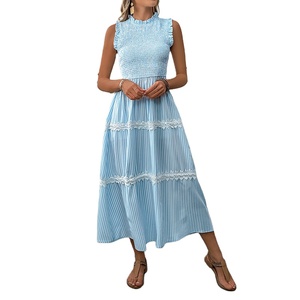 Nuovo Arrivo Estivo Stile Casual Dolce Europeo-Americano da Donna, Antistatico, a Vita Alta, con Volant in Pizzo - Product Image 1