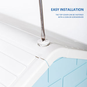 บ้านสัตว์เลี้ยงพลาสติก PP สำหรับสุนัขและแมวที่มีโถส้วมกรงสัตว์เลี้ยงถอดออกได้และซักได้หรูหรา - Product Image 3