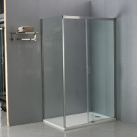 Cabine de douche rectangulaire en acrylique au design populaire de la marque DOMO, avec cadre en alliage d'aluminium, élégante et encadrée, pour salles de bain modernes
