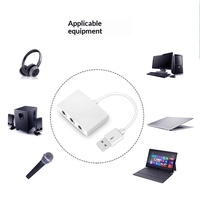 Carte son externe USB 3 ports, design 7.1 canaux, sans pilote, pour ordinateurs de bureau, compatible PS4, normes américaines et chinoises