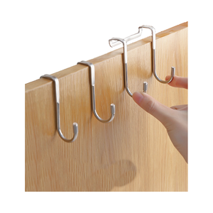 Ensemble de crochets de porte en acier inoxydable, crochets de suspension polyvalents pour serviettes, sacs, vêtements, cuisine - Product Image 1