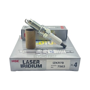 Pièces détachées automobiles Système d'allumage NGK Bougies Bougie 7563-IZKR7B pour AudiA3 Sportback PORSCHE NORTH AMERICAYenne V8 Titanium - Product Image 1