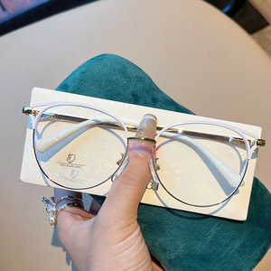 Qianai – lunettes en métal pour femmes, montures anti-lumière bleue, lentilles Ac, taille moyenne, design ovale, R1 1066 - Product Image 2