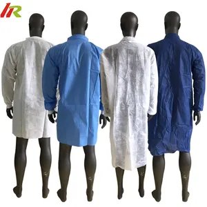 RTS Disposable Lab Coat Disposable Visitor Coats Disposable Hospital Gowns Surgical Lab Coat