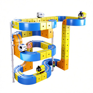 Circuit magnétique polyvalent en forme de cube, blocs de construction magnétiques à assembler, train électrique, voiture sur rail anti-gravité, jouet pour enfants - Product Image 5