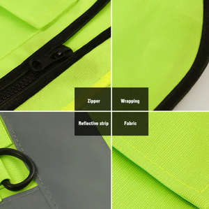 Gilet di sicurezza ad alta visibilità personalizzato con materiale in poliestere con tasca a righe riflettenti per le guardie di sicurezza funzionano con Logo personalizzato - Product Image 3