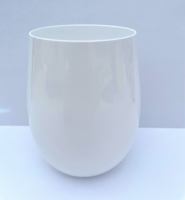 Incassable blanc personnalisé couleur Sublimation plastique blanc gobelet gobelet personnalisé Restaurant sans pied verre à vin