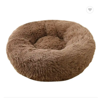 Fabricant de lit de luxe en gros donut rond en peluche pour chien et chat