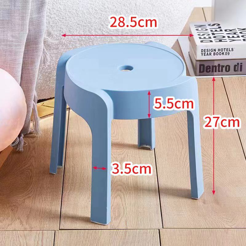 Cyclone-shaped low stool - light blue - 27cm high
