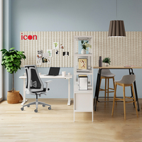 Escritorio de Oficina, Mesa para Computadora, Estación de Trabajo, Trabajo desde Casa con Estante para Impresora, Muebles Corporativos
