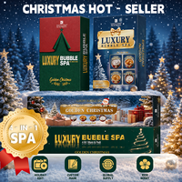 Kit de Pédicure Spa Bulle Dorée de Noël 4 Étapes – Ensemble de Luxe pour Soin des Pieds et Peau, Idéal pour Salons de Manucure et Fournitures de Spa