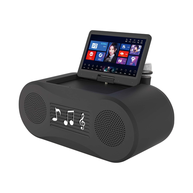 Professional WiFi Karaoke Machine Touch Screen KTV Jukebox System Portable Speaker with 2 Wireless Microphones for Family Party