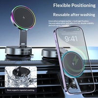 Untuk Pengisian Daya Magnetik Cepat 15W, Dudukan Pengisi Daya Nirkabel dengan Adsorpsi Vakum, Dudukan Ponsel Mobil untuk Navigasi