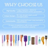 Brosse à cheveux antistatique flexible, brosse de massage du cuir chevel, brosse à cheveux personnalisée avec logo, brosse à cheveux incurvée pour le coiffage et le séchage, brosse à cheveux à ventilation pour démêler