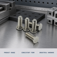 RFHS Flower Tooth Clinch Stud untuk Modul Baki Baterai Kendaraan Energi Baru, Pelat Pendingin, Enclosure Server 5G, Peralatan Medis