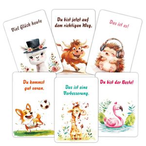 Cartes d'inspiration positives « Adorables Animaux Allemands » (32 cartes) – Outils d'apprentissage social pour enfants - Product Image 5