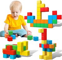 Cubes magnétiques en gros d'usine, jouets éducatifs pour la petite enfance, création, imagination, blocs de construction magnétiques