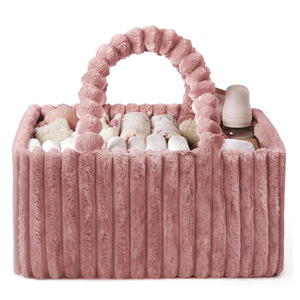 Organisateur de couches en stock, panier de rangement pour <span class=keywords><strong>table</strong></span> à langer, lingettes, peluche, grande capacité, pliable, portable, solide - Product Image 4