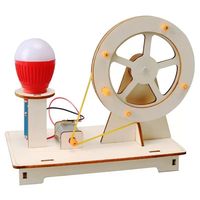 Kit d'expériences scientifiques en bois, générateur à manivelle, artisanat DIY, jouets éducatifs pour l'école et la maison