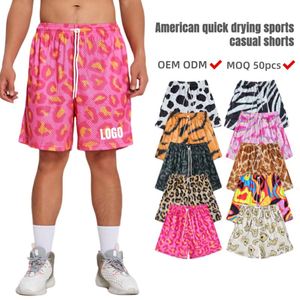 Custom Made Basketball Mesh Knitted Summer <b>Trunks</b> Quick Dry Sublimated Pattern American Streetwear Baggy Shorts <b>for</b> <b>Men</b> - Product Image 1