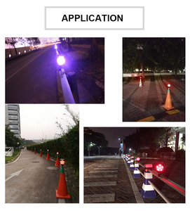 Feux de signalisation routière solaires avec matériau PC/ABS, protection IP66, batterie NI-MH pour les chantiers de construction et les barrières routières - Product Image 6