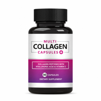 Capsules de collagène avec acide hyaluronique et vitamine C, 90 capsules, complément alimentaire, saveur personnalisée