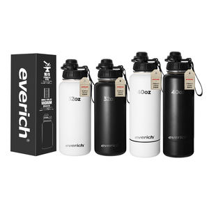 Botella de vacío aislada de acero inoxidable estilo deportivo de boca ancha Everich con logotipo personalizado - Product Image 2