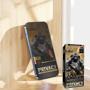 Lapisan pelindung layar privasi, kaca Tempered Premium Anti statis 25 derajat untuk iPhone 15 Pro Max