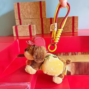 Pabesi Dachshund Plush Hamburger, Cama para mascotas, Monedero, Llavero de dibujos animados, Serie de accesorios para bolso - Product Image 1