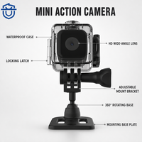 Caméra de sport extérieure étanche SQ28 HD 1080p avec microphone intégré, enregistrement direct sur carte SD sans fil