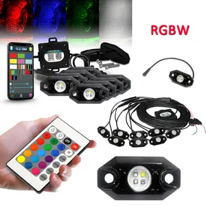 Iluminación led de bajo voltaje RGB RGBW para coche, luces de roca para barcos de carretera, pods con control de modo de música por aplicación