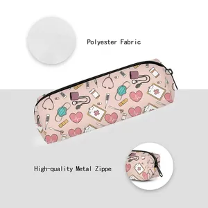 Trousse à crayons et étui à stylos en tissu imprimé sur le thème <span class=keywords><strong>des</strong></span> soins médicaux pour garçons/filles - Le cadeau idéal, motif dessin animé 2D plat, fournitures scolaires et de bureau pour enfants - Product Image 4