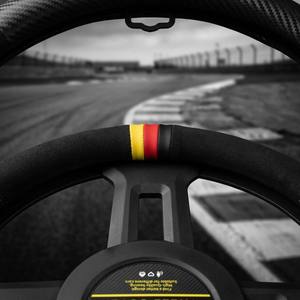 Housse de volant MELCO Apex Racing en fibre de carbone 3D avec grip en daim, ajustement universel, garniture intérieure sport - Product Image 3