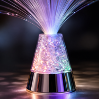 Lampe de table décorative LED à fibre optique de 13 pouces, à changement de couleur RGB, pour chambre à coucher, fonctionnant sur piles AAA, avec commande par interrupteur, pour fêtes et événements