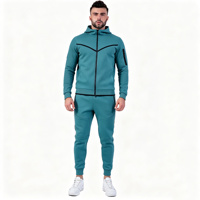 Ensemble de survêtement pour homme, veste en polaire épaisse à manches longues pour l'hiver, pantalon de survêtement respirant, sweat à capuche avec cordon de serrage à la taille, survêtements de haute qualité