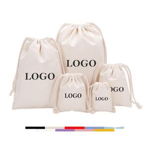 Factory Wholesale Blank Dust <b>Bag</b> with Logo Printing Travel Portable Cotton Drawstring <b>Bags</b> Reusable Storage - Product Image 1