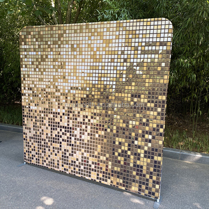 <span class=keywords><strong>Mur</strong></span> de paillettes effet miroir brillant pour décoration de mariage - Product Image 2