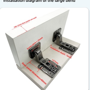 <b>Slim</b> 35mm Cup Hydraulic Soft Close Hinges 90 Opening Angle Cold Rolled Steel for Modern Bathroom Kitchen <b>Cabinets</b> Closet Doors - Product Image 6