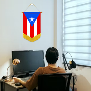 Banderas Pequeñas para Coche al por Mayor, 20x30cm, Decoración de Pared de Puerto Rico, Adornos Pequeños Colgantes, Impresión Digital, Material Satinado - Product Image 2