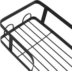 Estante de Esquina de Hierro Multifuncional de Doble Nivel, Adhesivo para Perforar, Montado en la Pared, Organizador Triangular para Baño - Product Image 3