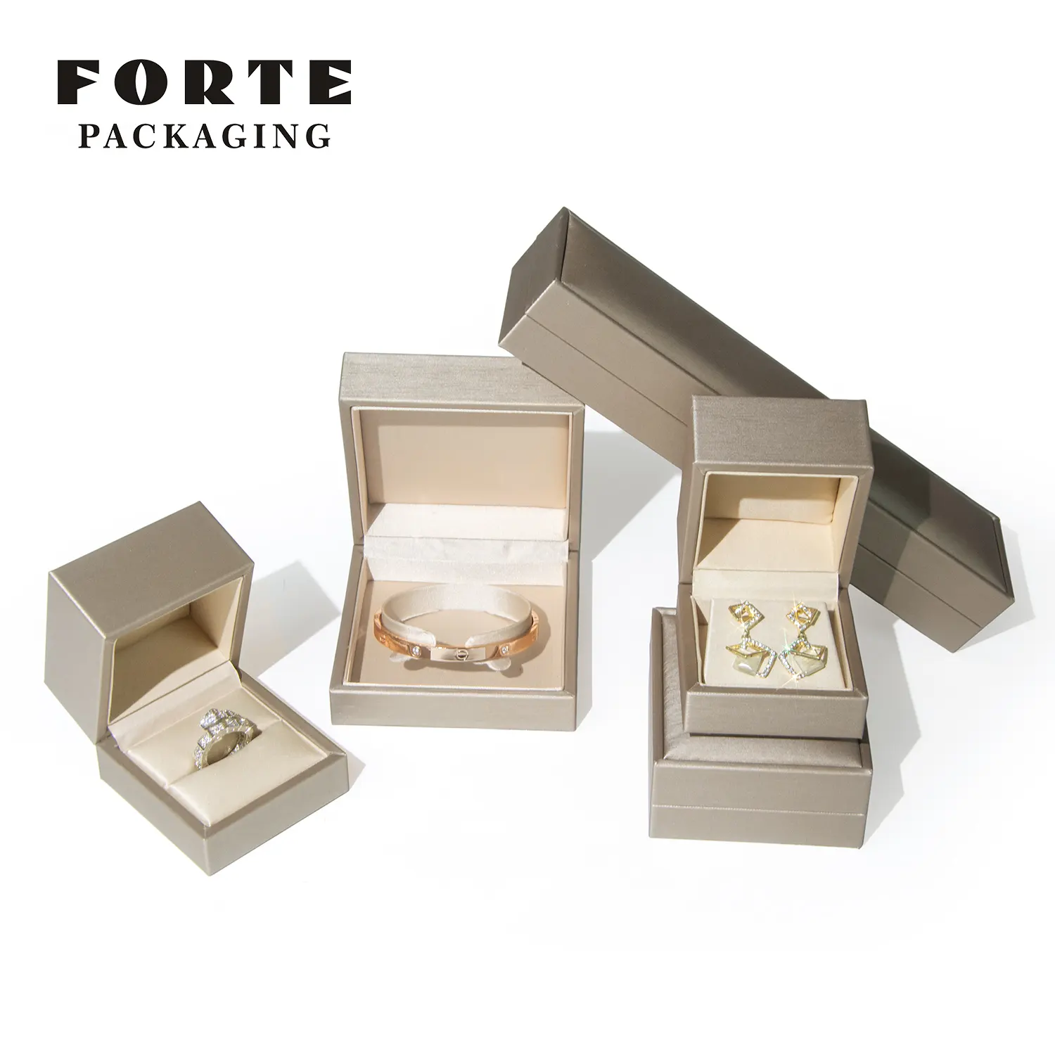Caixa de armazenamento organizadora para mulheres, caixa de joias em couro PU ambiente FORTE, amostra grátis