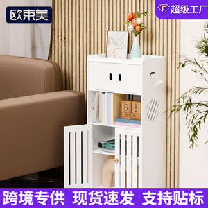Bathroom Storage Cabinet 3 Tier Freestanding <b>Corner</b> <b>Shelf</b> For Toilet Gap Storage With Removable Design Durable Rectangular Rack - Product Image 3