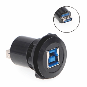 แผงอะแดปเตอร์เชื่อมต่อเครื่องพิมพ์ USB B Type-B ที่ติดอยู่เปลือกโลหะกันน้ำ IP65 <span class=keywords><strong>BTOB</strong></span> <span class=keywords><strong>BTOB</strong></span> ตัวเมียกับตัวเมีย - Product Image 3