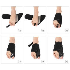 อุปกรณ์พยุงนิ้วเท้าสำหรับนักเดินทาง รุ่น Hallux Valgus สีดำ ไซส์ L สำหรับนิ้วหัวแม่เท้าเก/เอียง - Product Image 4