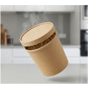 กล่องกระดาษใส่อาหารขายส่ง ทนทานต่อคราบน้ำมัน ป้องกันการรั่วซึม กล่องแบบใช้แล้วทิ้ง สำหรับใส่บะหมี่ ข้าว สลัด ซุป และบรรจุภัณฑ์อาหารจานด่วน - Product Image 6