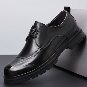 Chaussures d'affaires en cuir pour hommes - Cuir de vachette pleine fleur - Chaussures confortables pour le printemps - Chaussures de mariage haut de gamme en cuir premium - Product Image 6