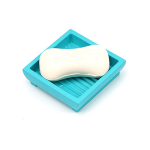 Portasapone Quadrato in Resina Poliestere Blu Cielo con Foro di Drenaggio, Stile Moderno, Ecologico, Produzione ODM Cinese - Product Image 2