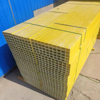 Profilé composite FRP/GRP, finition lisse, tubes carrés en fibre de verre pultrudés, section industrielle
