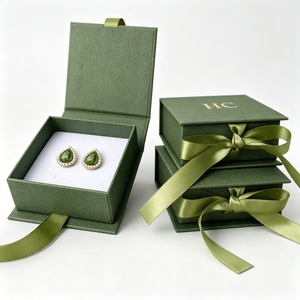Caja para Pendientes con Precio de Fábrica, Logotipo Personalizado con Estampado en Relieve, Papel Especial, Estuche Magnético para Joyería, Venta al por Mayor para Diseñadores de Joyas - Product Image 4