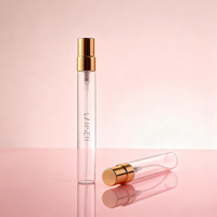 Flacon de parfum en verre transparent de 10 ml avec atomiseur à fine brume pour échantillons de voyage et emballage d'huiles essentielles